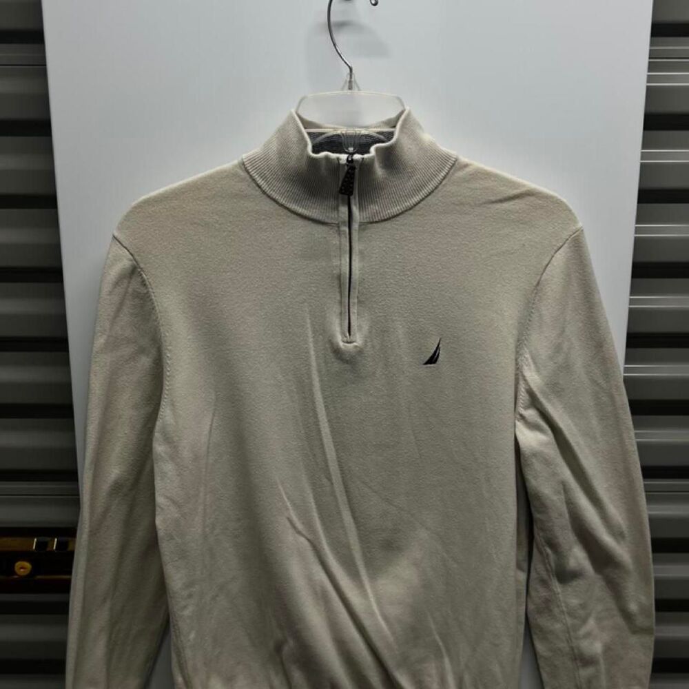 Nautica Men's Cream and Grey Sweatshirt